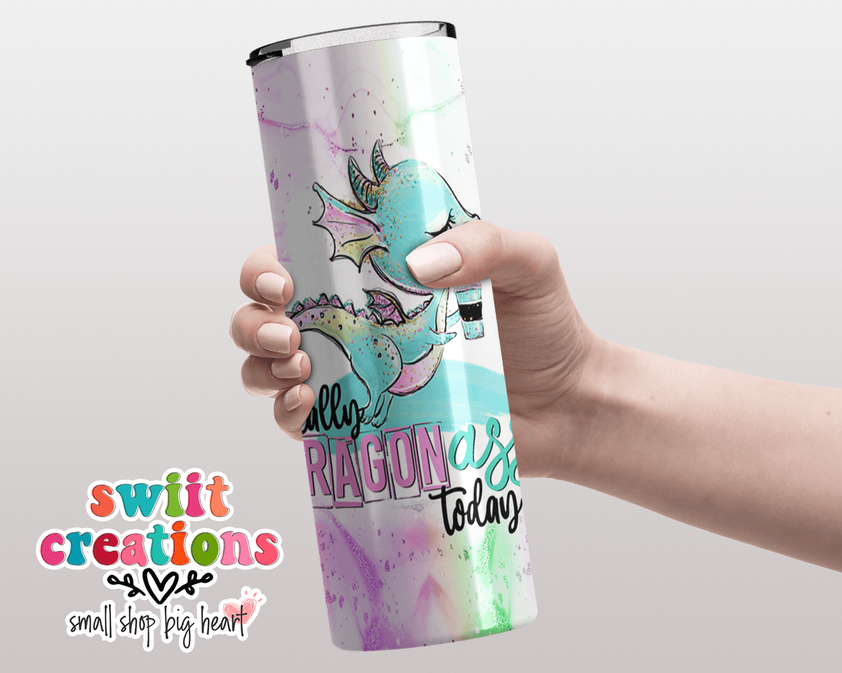 Dragon Ass Glitter Tumbler (T194) - Swiit Creations