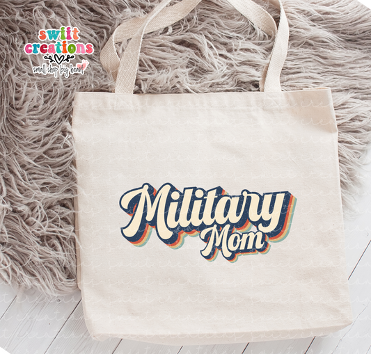 Military Mom Large Linen Tote