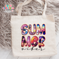 Summer Vibes Large Linen Tote