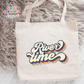 River Time Large Linen Tote