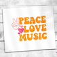 Peace Love Music Tumbler (T189)