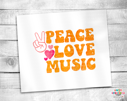 Peace Love Music Tumbler (T189)