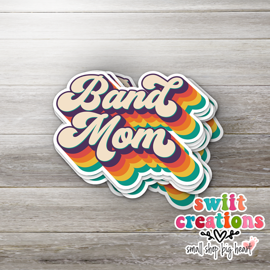 Band Mom Retro Sticker (SS329) | SCD435