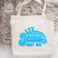 Try Jesus Not Me Blue Large Linen Tote