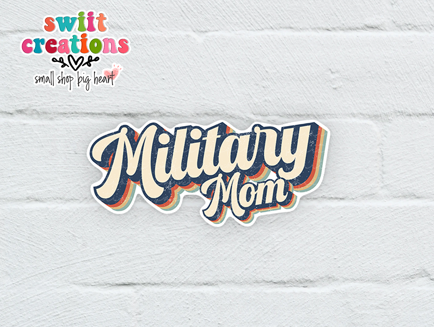 Military Mom Waterproof Sticker   (SS015) | SCD017