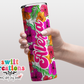 Bright Flower Tumbler with Name Personalization (T371)