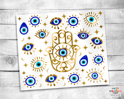 Evil Eye Tumbler (T382) - Swiit Creations