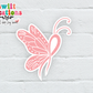 Cancer Ribbon Butterfly Waterproof Sticker  (SS133) | SCD188