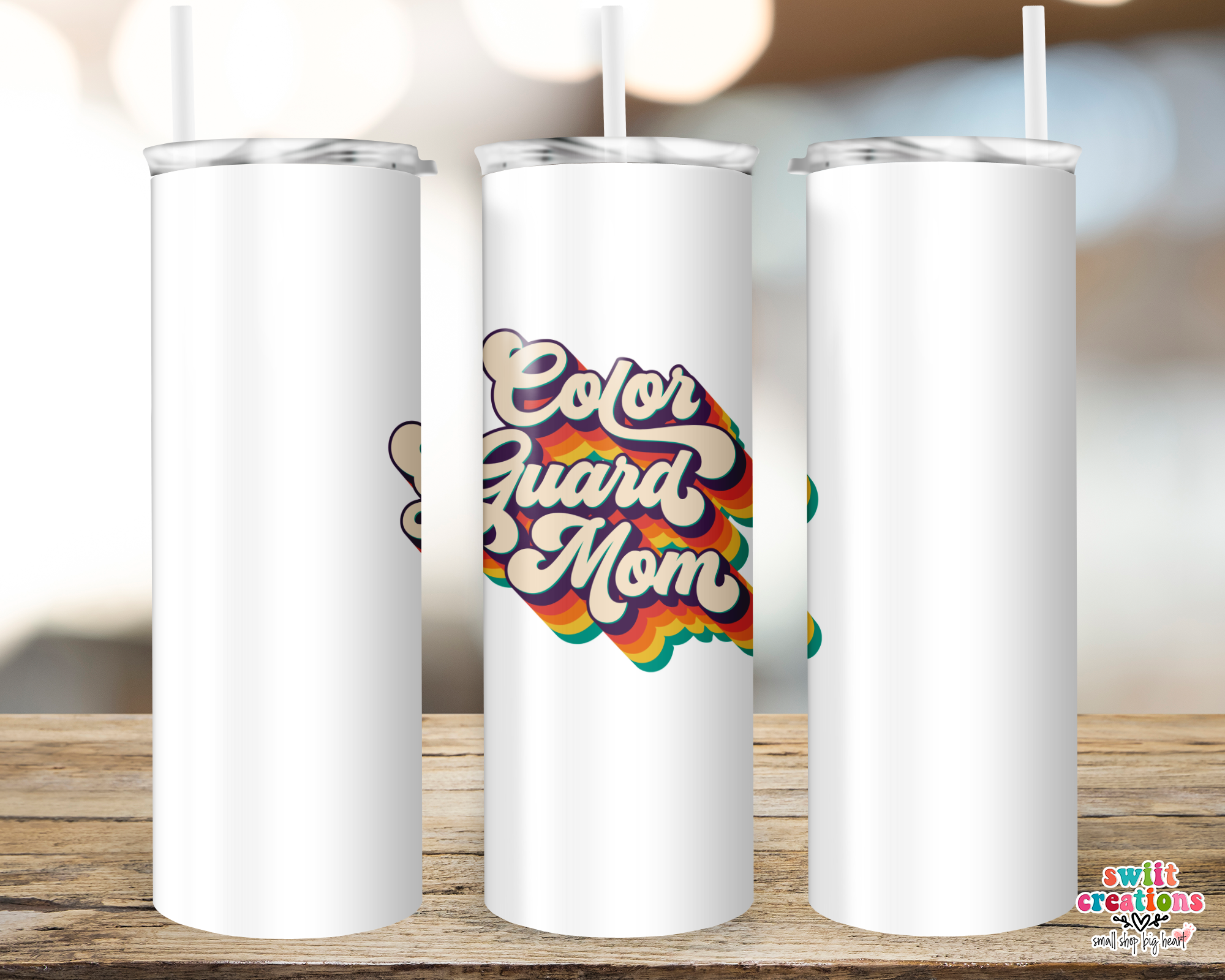 Retro Color Guard Mom Tumbler (T282)