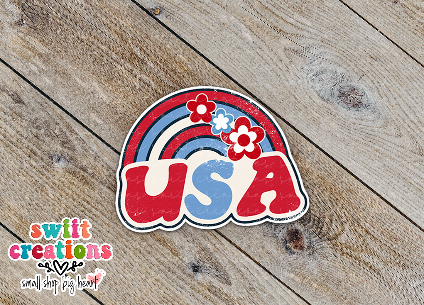 USA Waterproof Sticker  (SS150) | SCD153