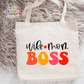 Wife Mom Boss Large Linen Tote