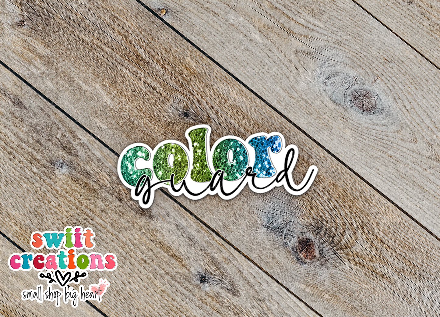 Color Guard Glitter Waterproof Sticker   (SS323) | SCD463