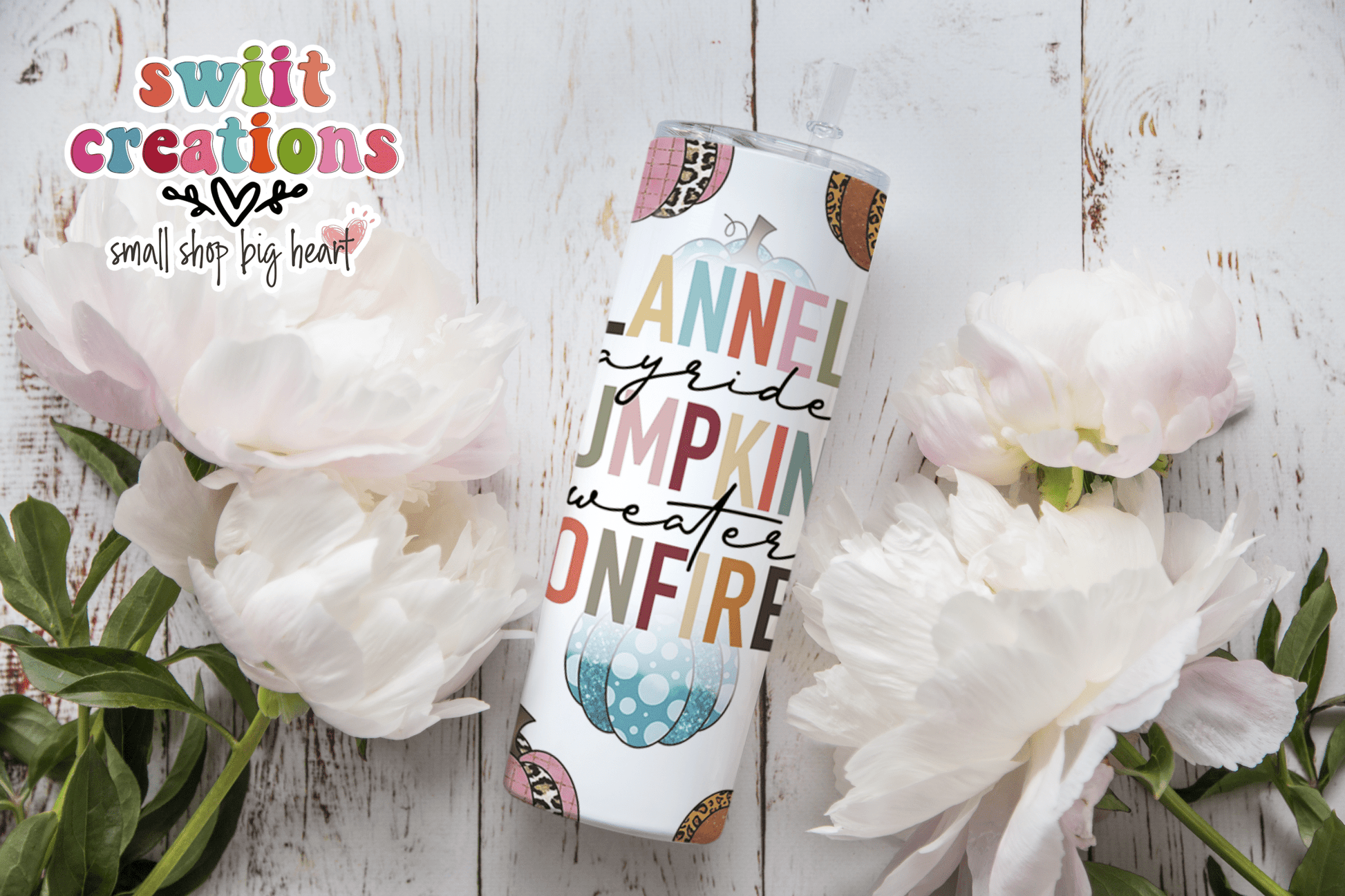 Flannels Pumpkins and Bonfires Tumbler (T326) - Swiit Creations