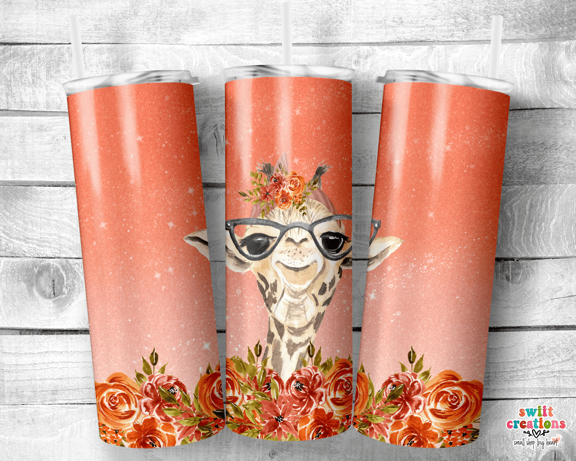 Giraffe Tumbler (T343) - Swiit Creations