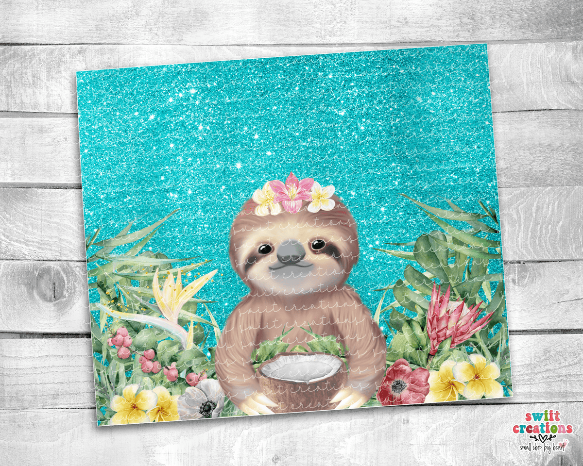Happy Sloth Tumbler (T217) - Swiit Creations