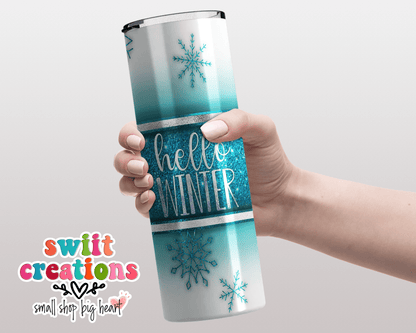 Hello Winter Tumbler (T308) - Swiit Creations