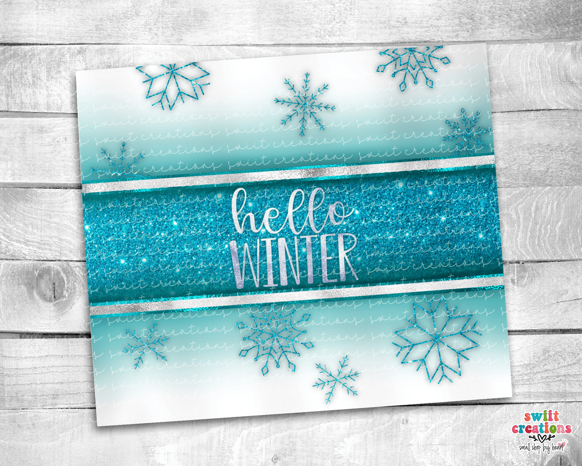 Hello Winter Tumbler (T308) - Swiit Creations