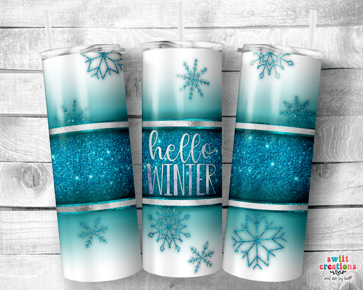 Hello Winter Tumbler (T308) - Swiit Creations