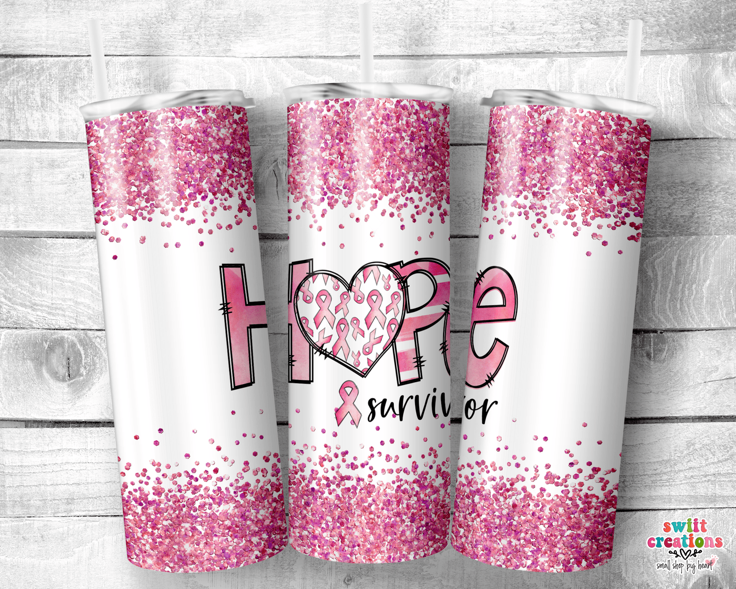 Hope Survivor Tumbler (T248) - Swiit Creations