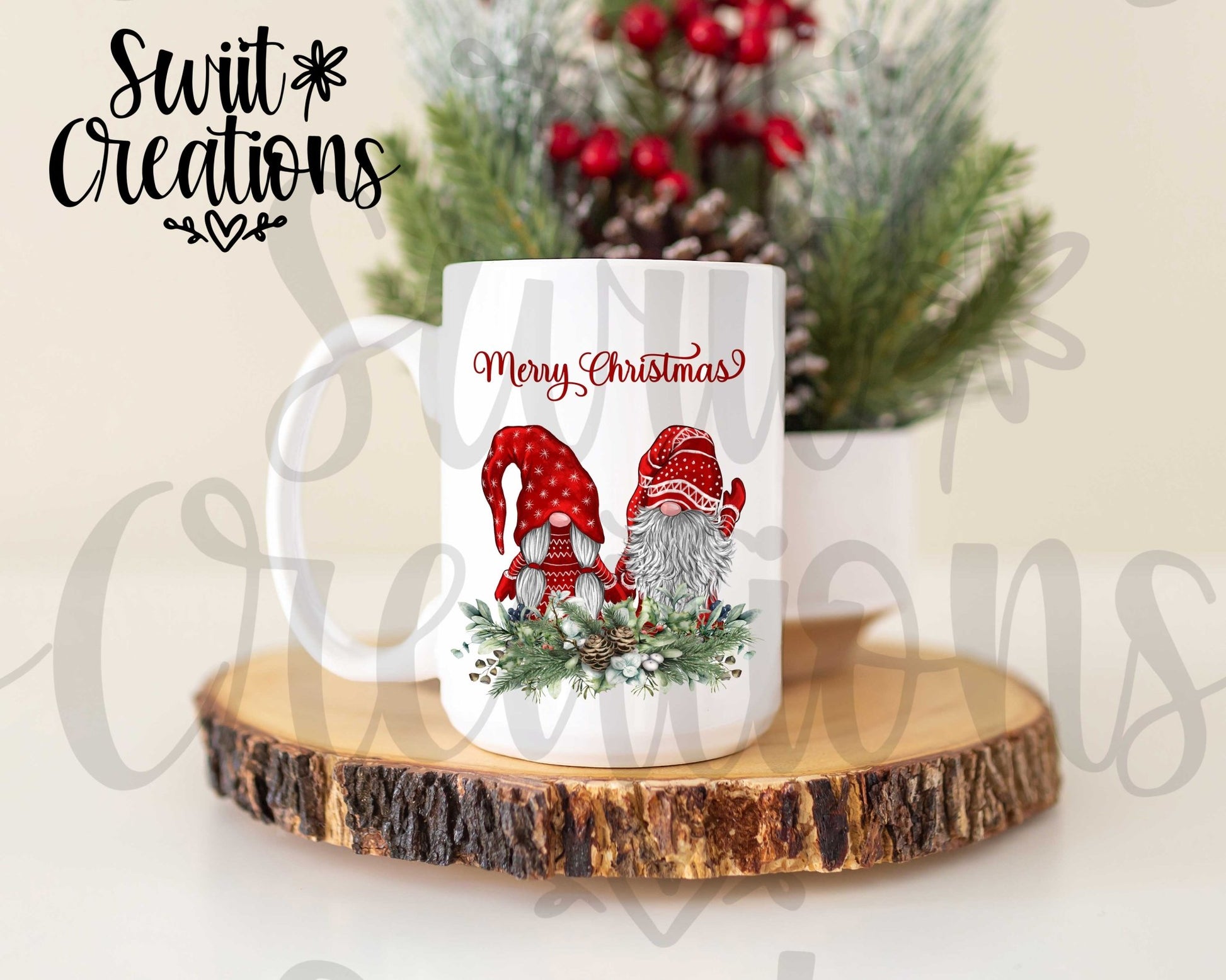 Merry Christmas Gnome Mug (SCM158) - Swiit Creations