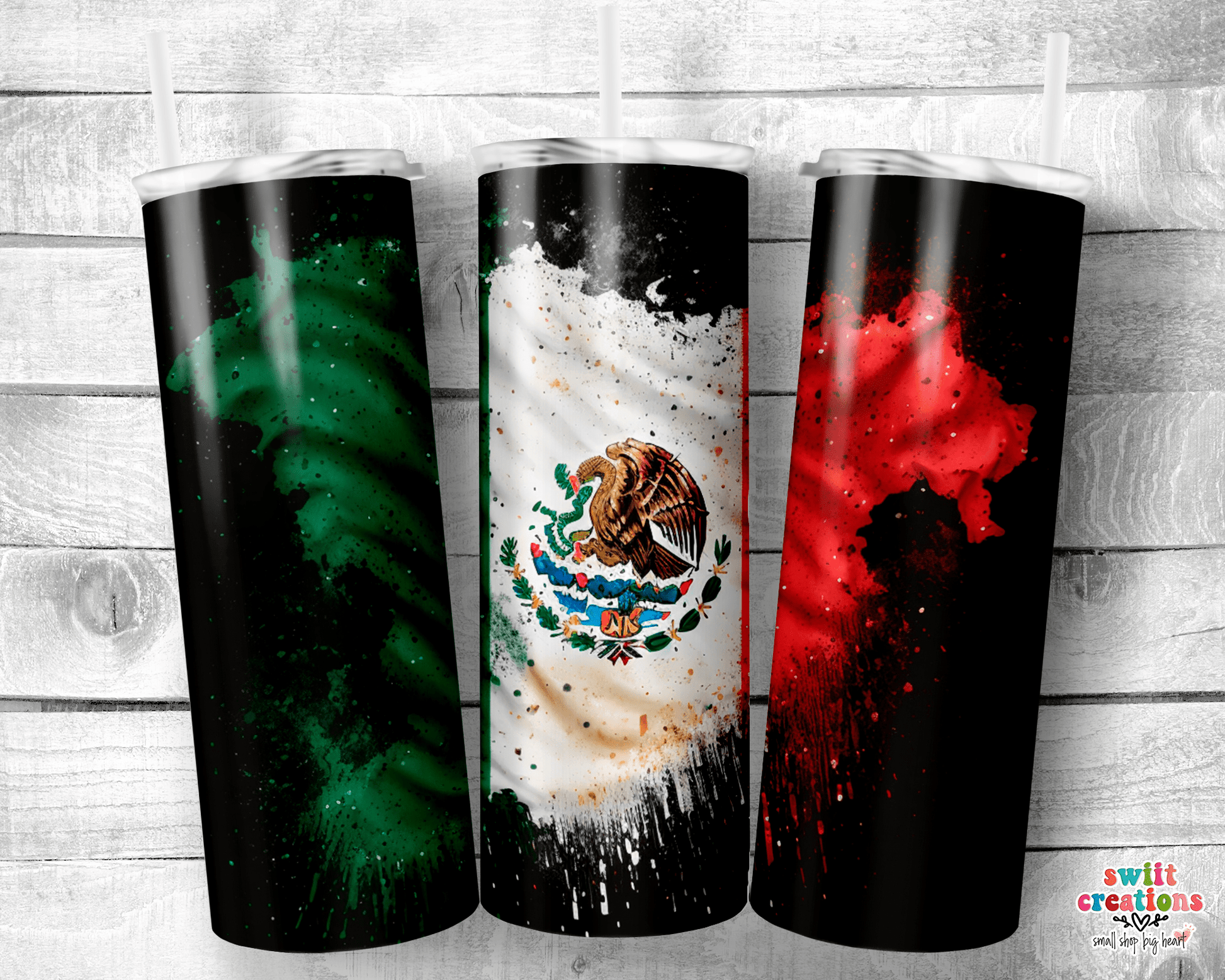Mexico Flag Tumbler (T401) - Swiit Creations