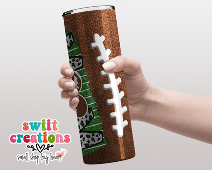My Heart is On That Field Football Mom Tumbler (T347) - Swiit Creations