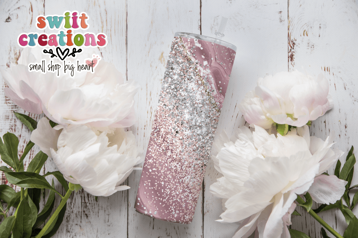 Pink Glitter Tumbler (T177) - Swiit Creations