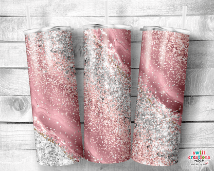 Pink Glitter Tumbler (T177) - Swiit Creations