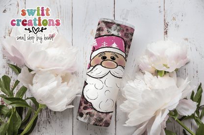 Pink Santa Tumbler (T317) - Swiit Creations
