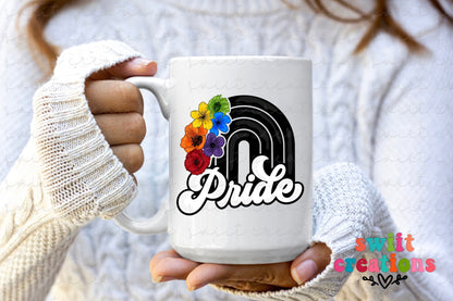 Pride Floral Rainbow Ceramic Coffee Mug - Swiit Creations