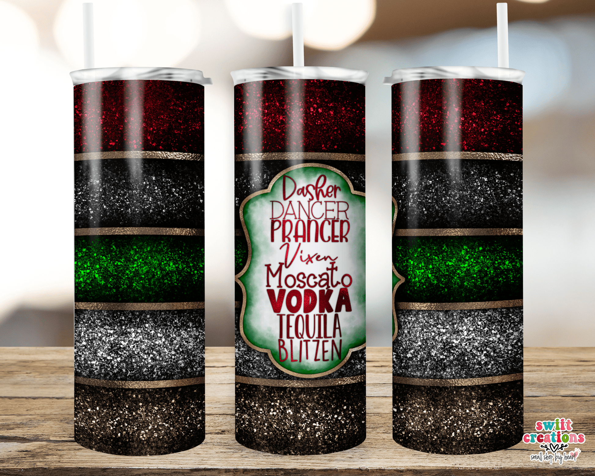 Reindeer Tumbler (T318) - Swiit Creations
