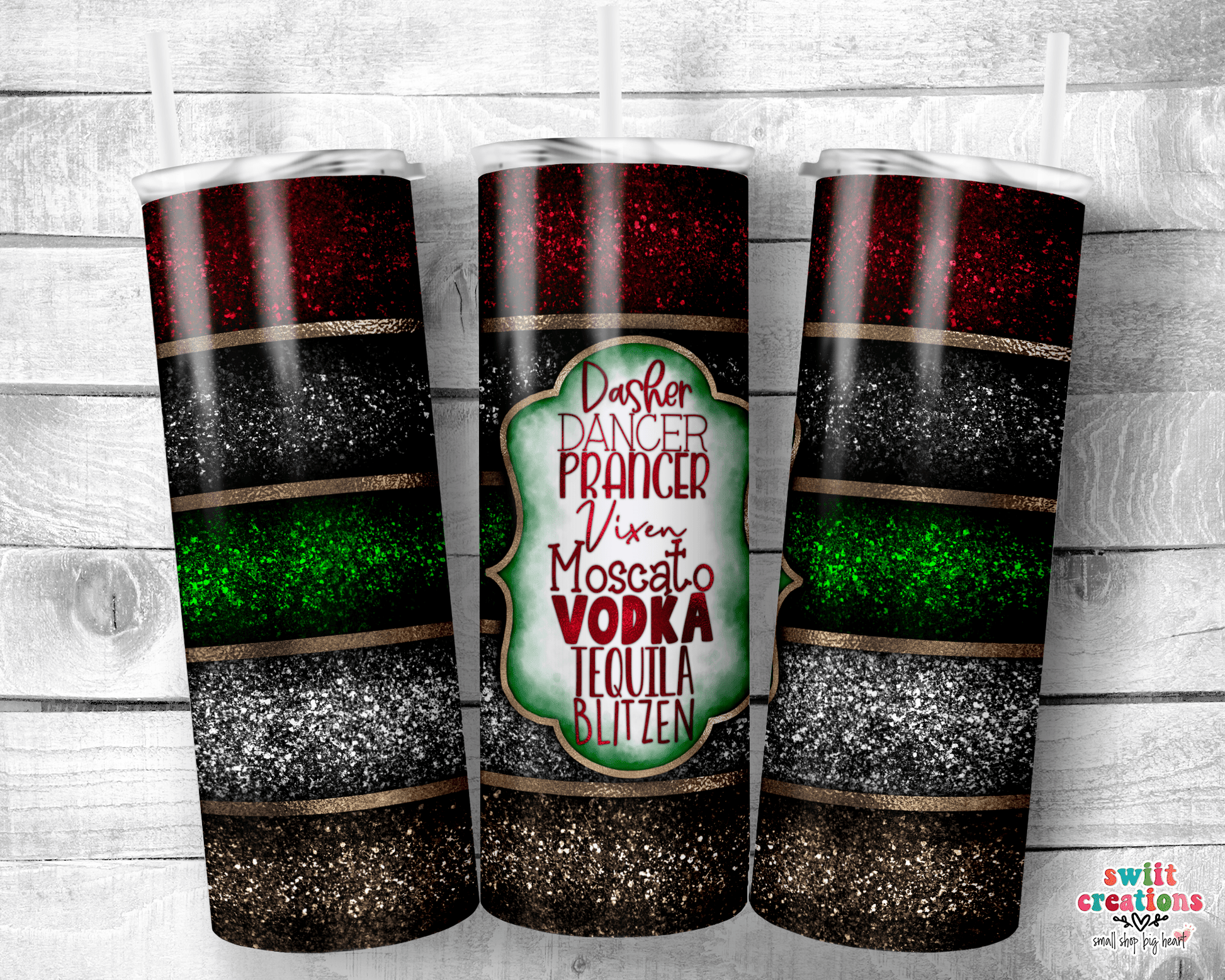 Reindeer Tumbler (T318) - Swiit Creations