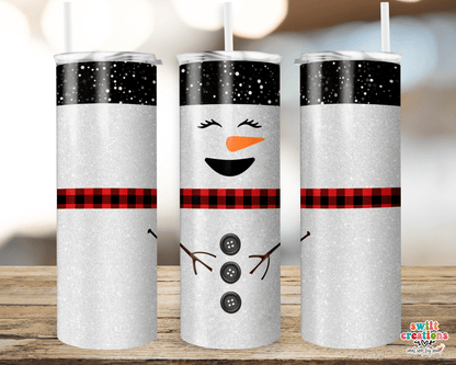 Snowman Glitter Tumbler (T310) - Swiit Creations