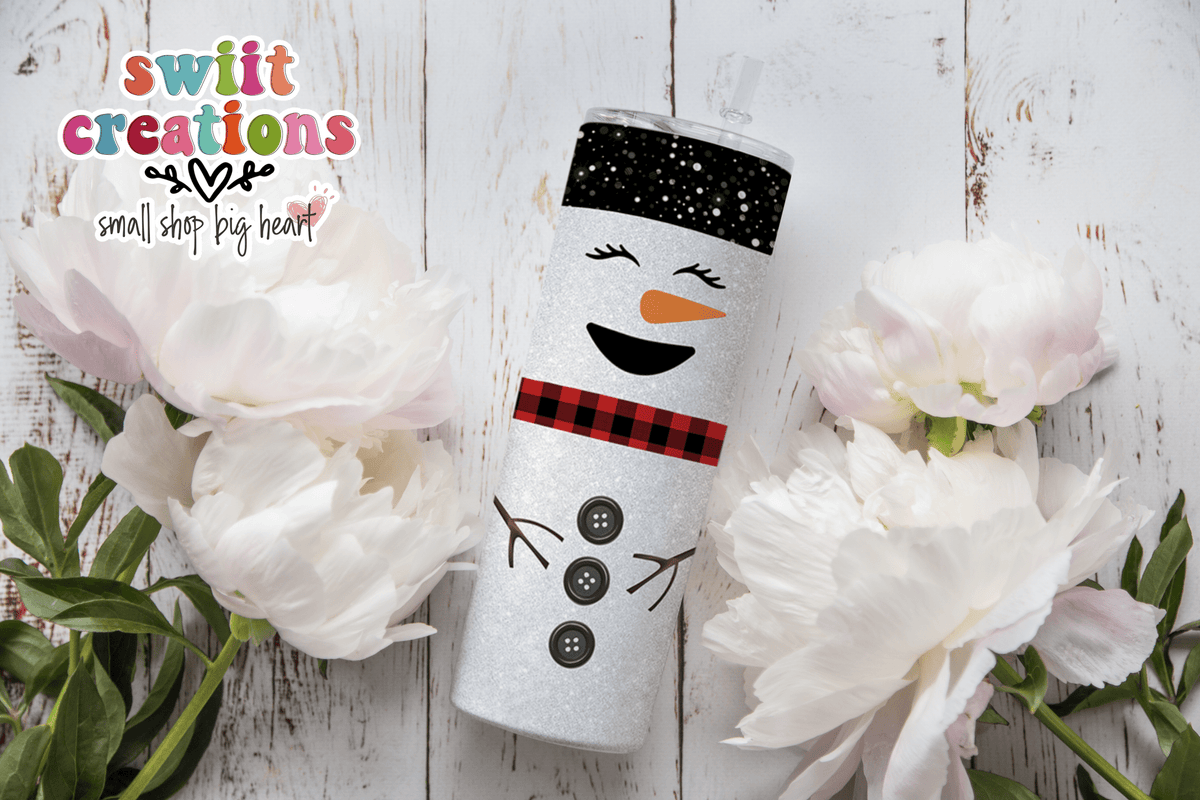 Snowman Glitter Tumbler (T310) - Swiit Creations