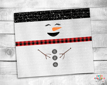 Snowman Glitter Tumbler (T310) - Swiit Creations