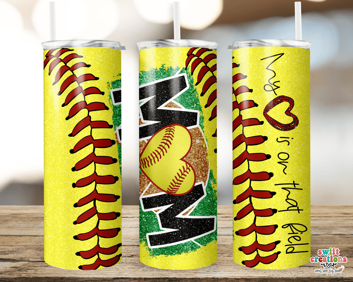 Softball Mom Tumbler (T339) - Swiit Creations