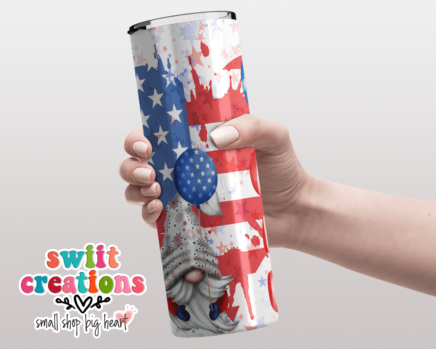 USA Gnome Tumbler (T368) - Swiit Creations